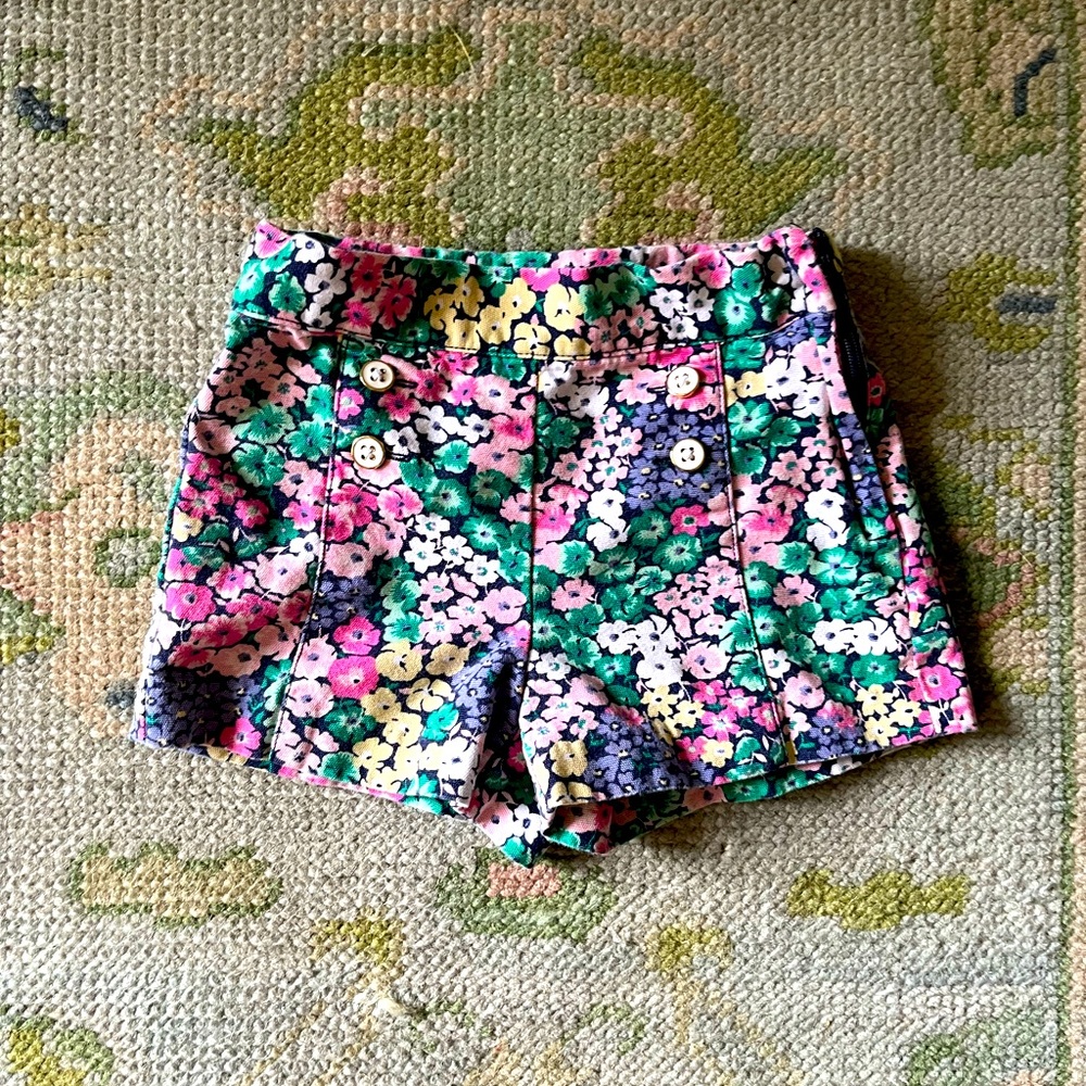 Janie and Jack Girl Floral Shorts 2T